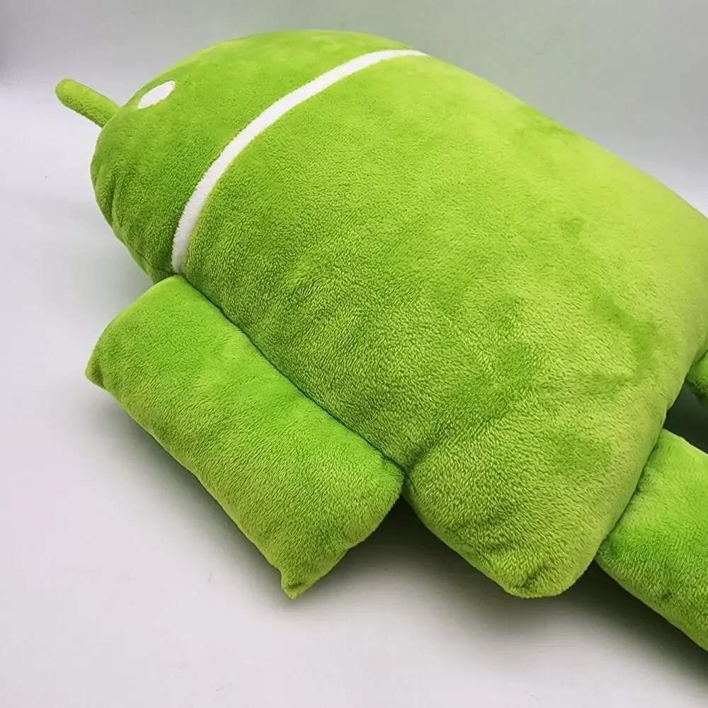 Google Android Green Robot Bugdroid Plush 18” Original Flat Design Mascot Retro